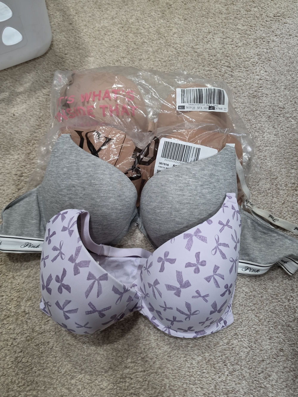 4 PINK VS Push Up Bras Size 34 DDD